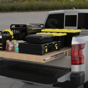 Custom pickup storage solutions for truck