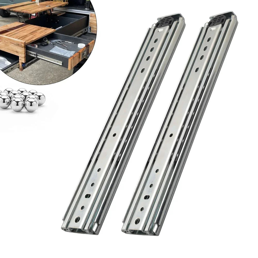 YM 76MM Width Heavy Duty Ball Bearing Drawer Slides 500 lbs