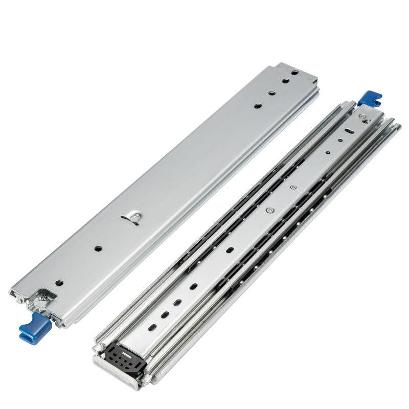 YM 76mm With Lock Load 500LBS Heavy Duty Drawer Slides Sliding Drawer Rails Ball Bearing Full Extension 10-60''Side Mount - YM HARDWARES CO., LTD