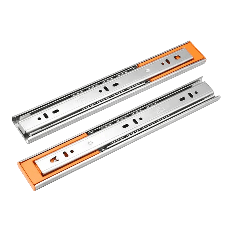 YM 10" - 22" Stainless Steel Drawer Slides Soft Close Drawer Track Rail Sliding Three-Section Cabinet Slides Furniture Hardware - YM HARDWARES CO., LTD