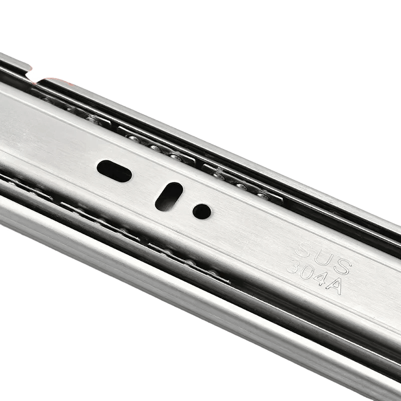 YM 10" - 22" Stainless Steel Drawer Slides Soft Close Drawer Track Rail Sliding Three-Section Cabinet Slides Furniture Hardware - YM HARDWARES CO., LTD