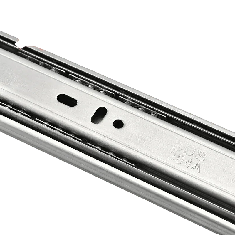 YM 10" - 22" Stainless Steel Drawer Slides Soft Close Drawer Track Rail Sliding Three-Section Cabinet Slides Furniture Hardware - YM HARDWARES CO., LTD