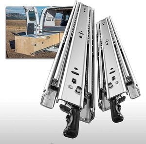 Does the heavy - duty drawer slides have a lock - in or Lock - out function?