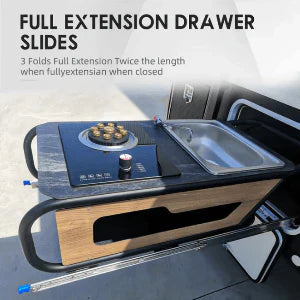 What is the expension and contraction scale of heavy-duty slide rails?