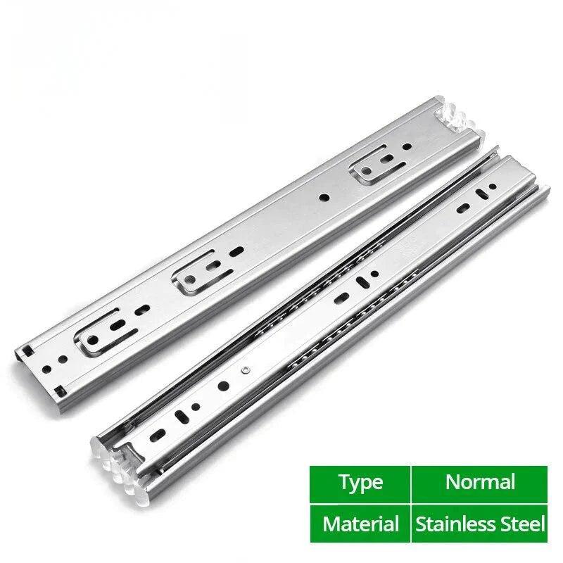 YM 10" to 22"  45mm width  Drawer Slides Normal Close Three-Section Cabinet Slides Furniture Hardware - YM HARDWARES CO., LTD