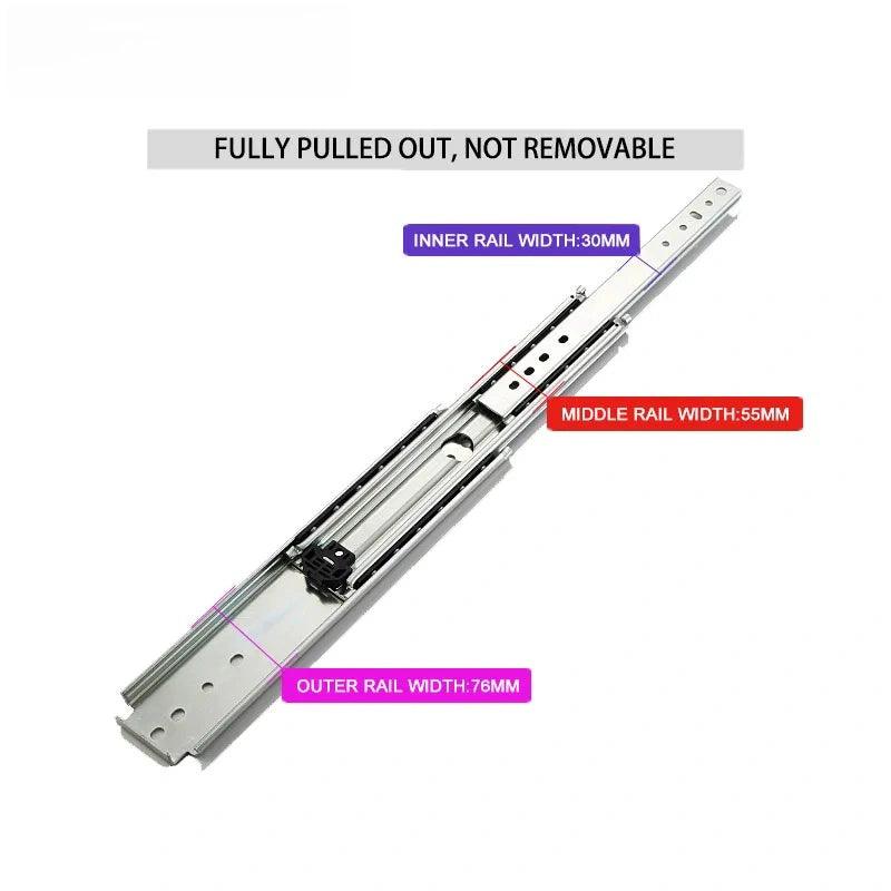 Jersvimc 13.5 Inch Drawer Slides - Ball Bearing, Two-Way, Soft-Close | Heavy Duty Metal Rails For Cabinet, Dresser